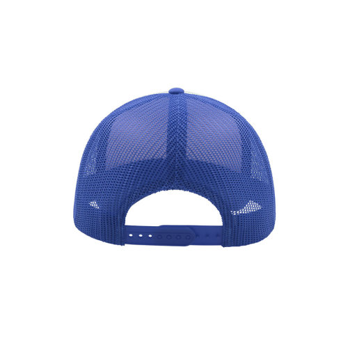 Бейсболка RAPPER, 5 клиньев, пластиковая застежка (белый, синий)