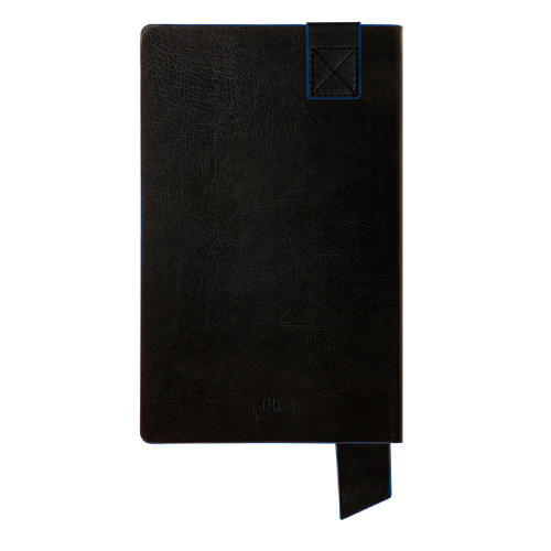 Бизнес-блокнот "Trendi", 130*210 мм, черно-синий, мягкая обложка, в линейку (черный, синий)