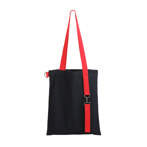 Шоппер Superbag black с ремувкой 4sb, чёрный с красным