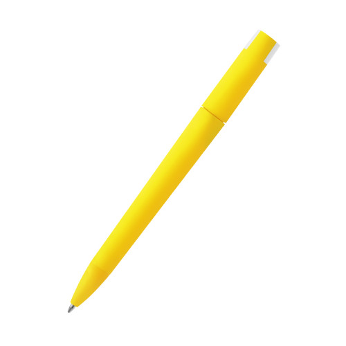 Ручка пластиковая T-pen софт-тач, желтая