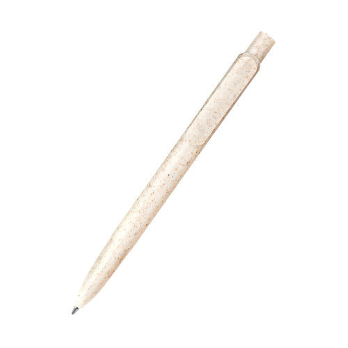 Ручка из биоразлагаемой пшеничной соломы Melanie, белая