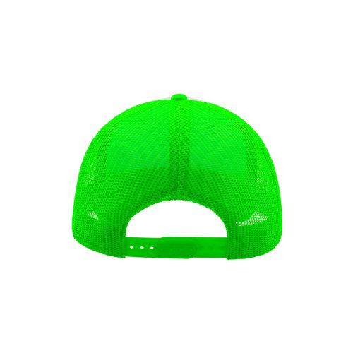 Бейсболка RAPPER 80, 5 клиньев, пластиковая застежка (белый, ярко-зеленый)