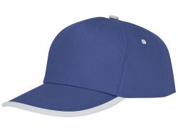 Пятипанельная кепка Nestor с окантовкой, синий/белый