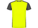 Спортивная футболка Zolder детская, неоновый желтый/черный меланж