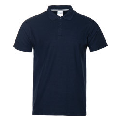 Рубашка поло мужская STAN хлопок/полиэстер 185, 04, темно-синий