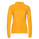 Рубашка поло женская STAN длинный рукав хлопок/полиэстер 185, 04SW, жёлтый