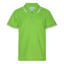 Рубашка поло детская STAN с окантовкой хлопок/полиэстер 185, 04TJ, ярко-зелёный