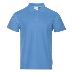 Рубашка поло мужская STAN хлопок/полиэстер 185, 104, голубой